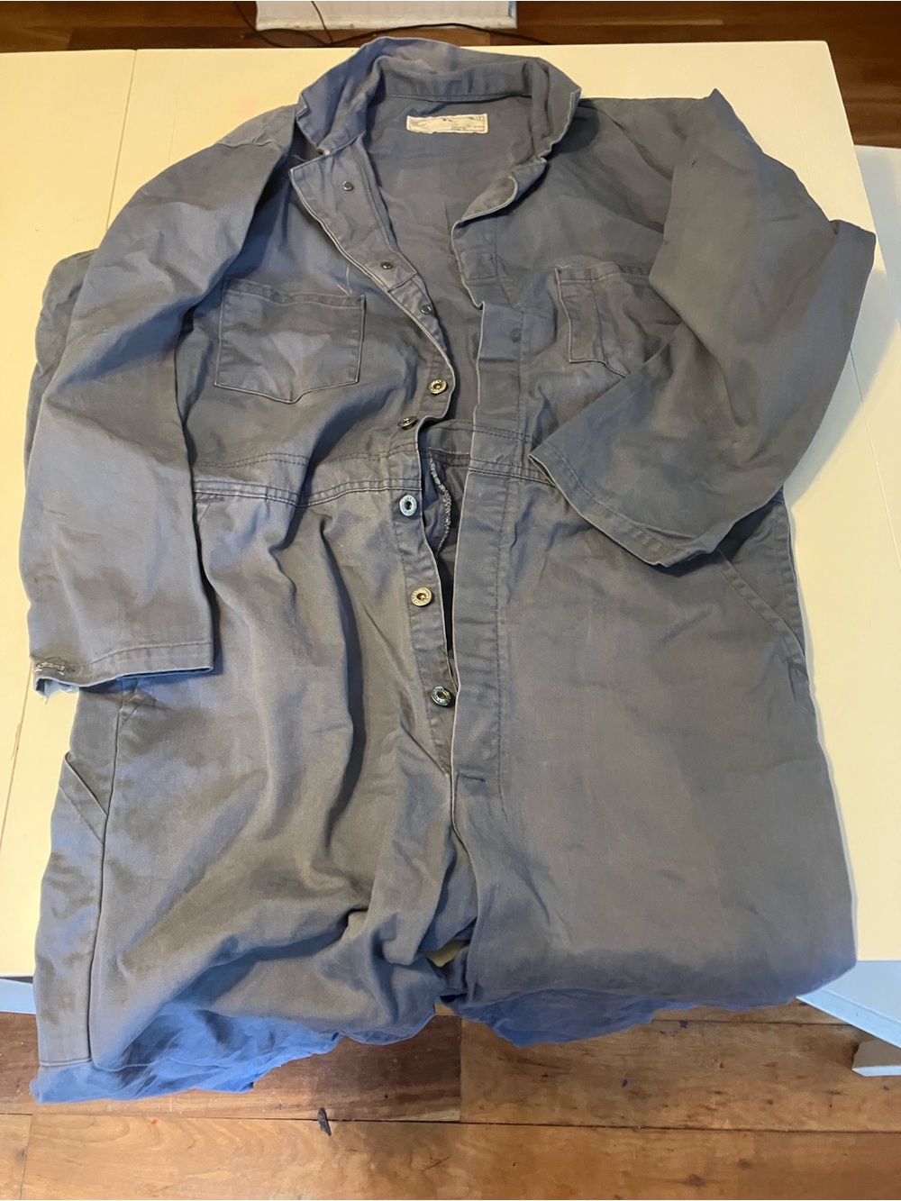 Blue One-Piece Coverall - Picture 3 of 5